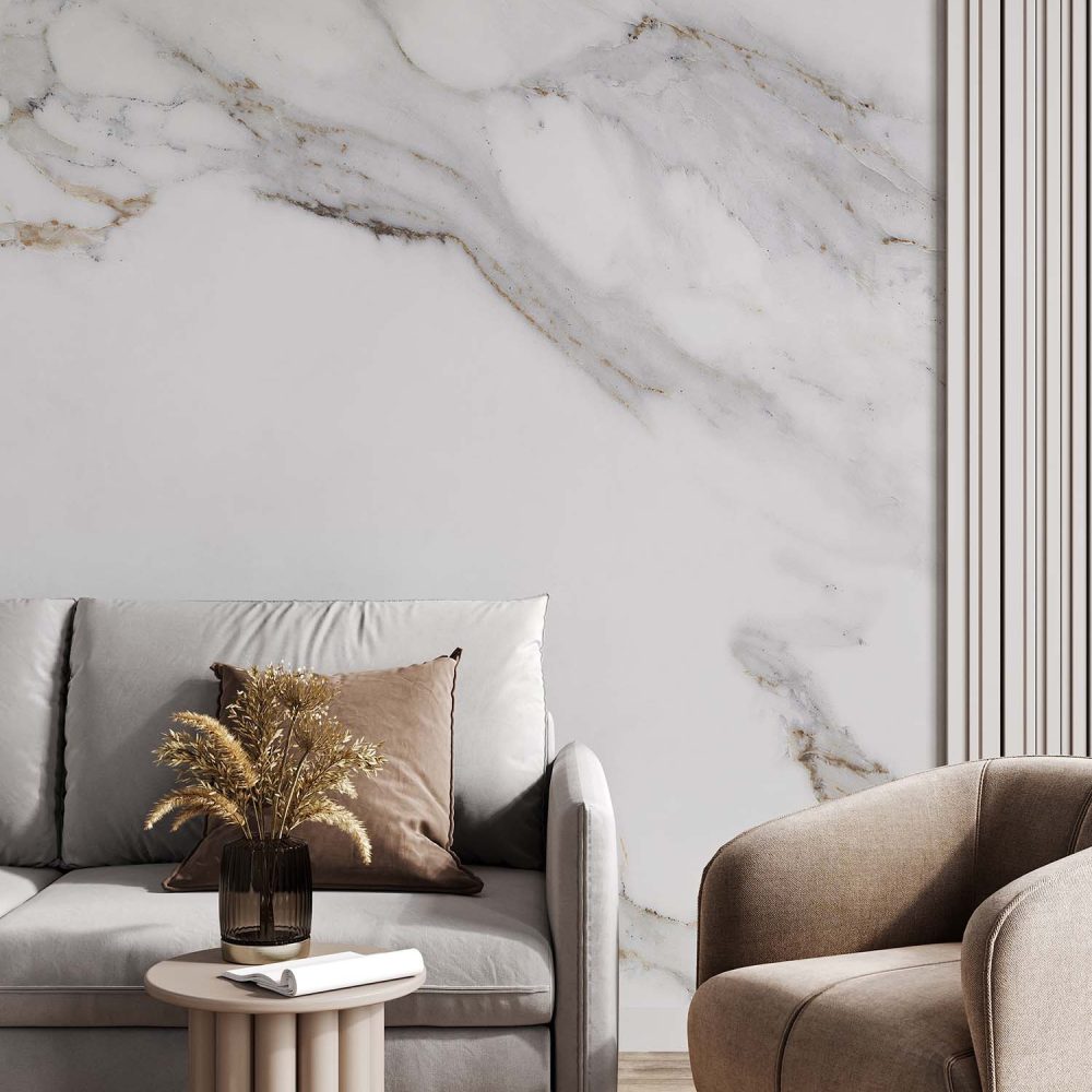 Alternative view of Gouden marmer behang