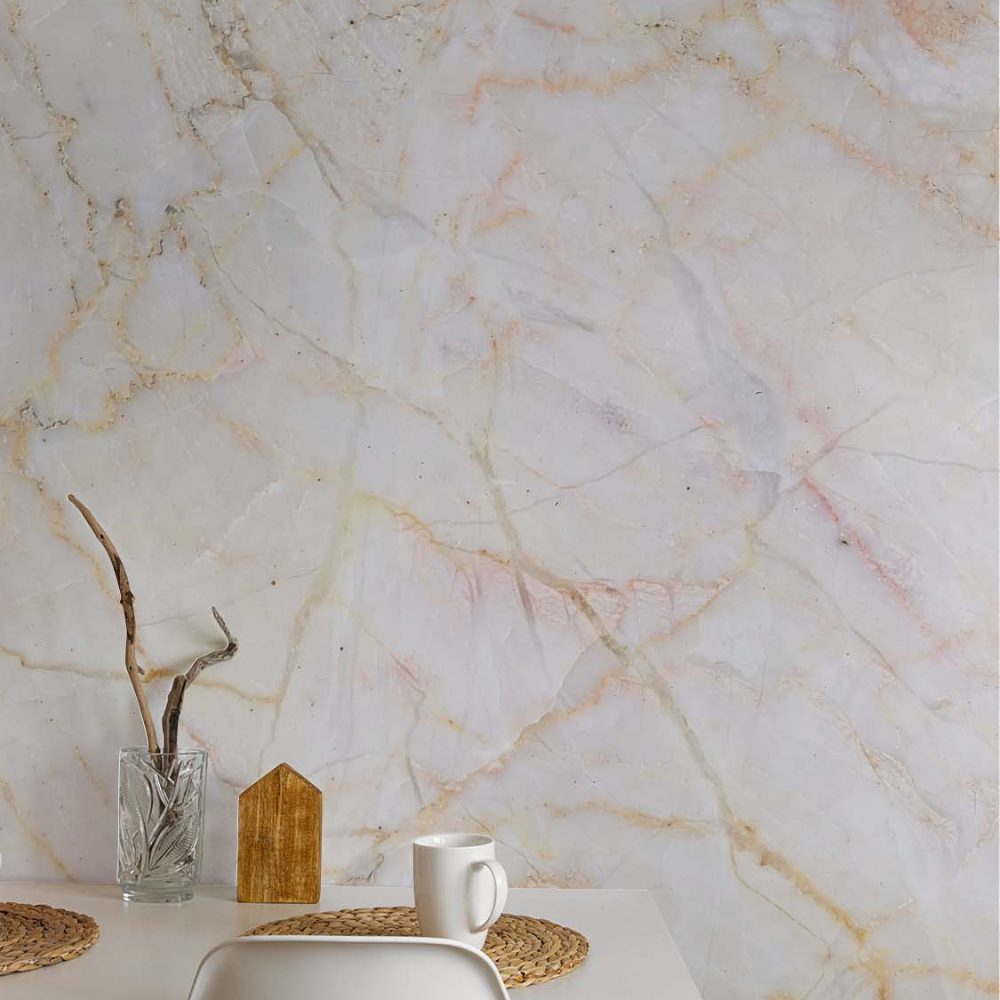 Alternative view of Roze Luxe Marmer Behang