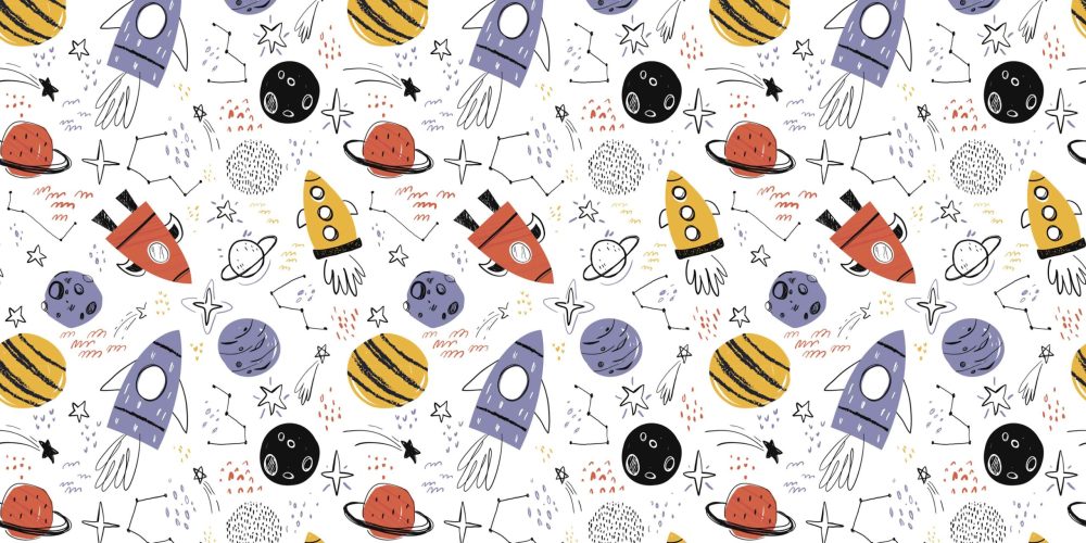 Vrolijk Ruimte Avontuur Behang