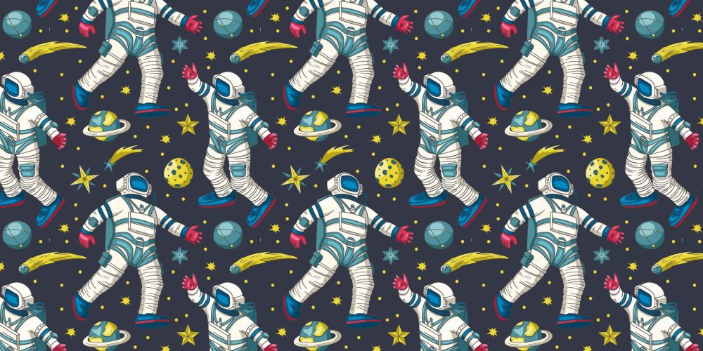 Kosmische Avontuur Kinderbehang