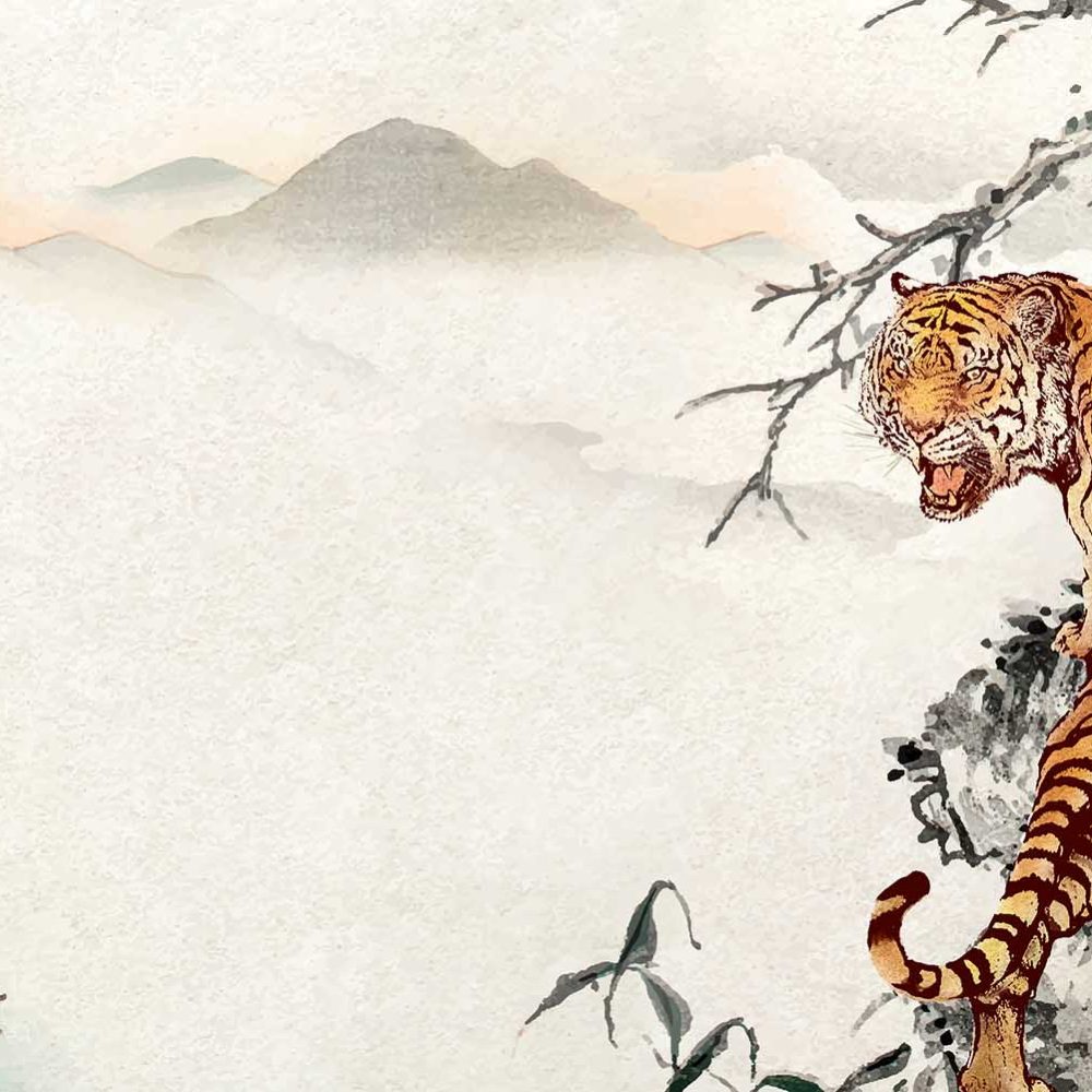 Majestueuze Tijger Natuurbeleving Behang