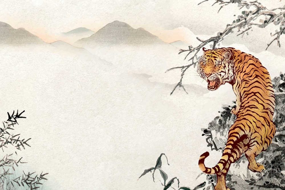 Majestueuze Tijger Natuurbeleving Behang