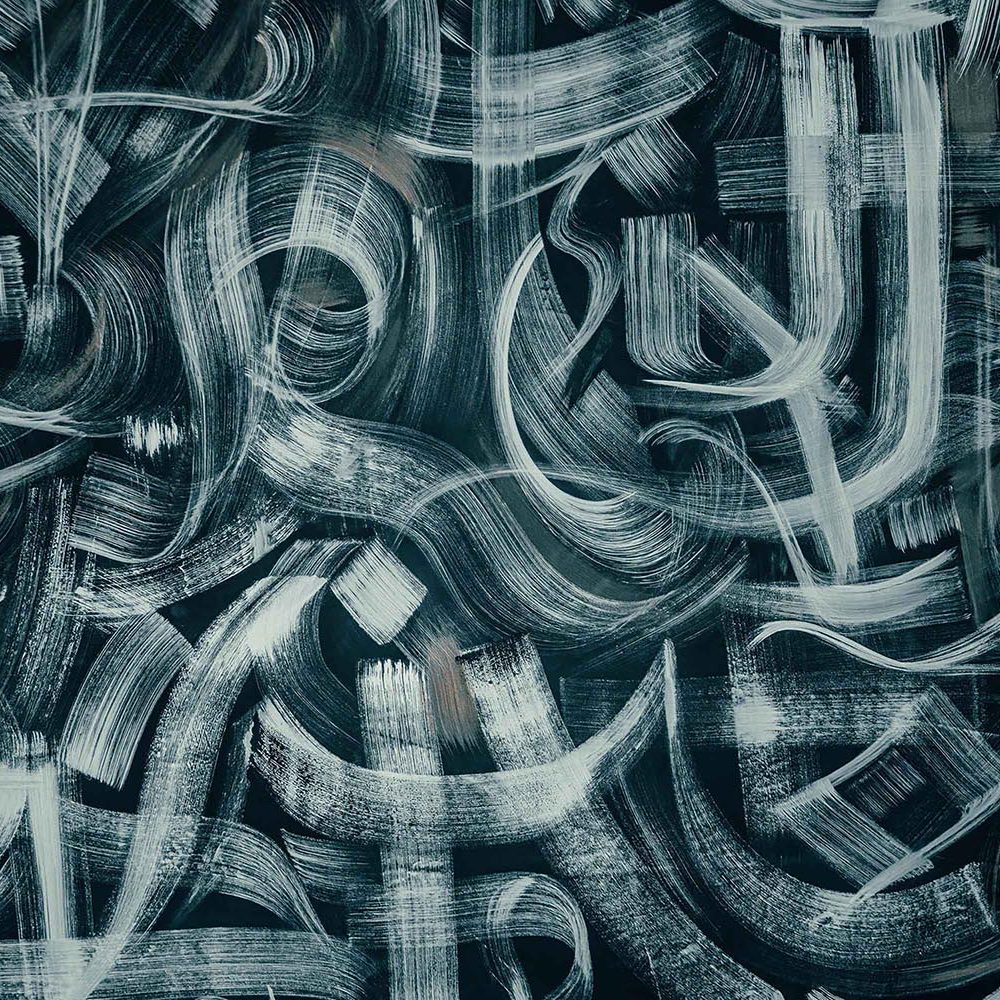 Graffiti Behang Blauw Moderniteit