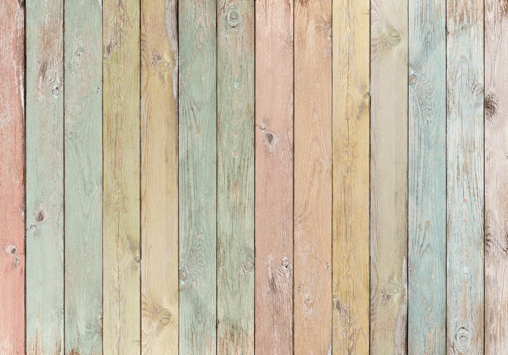 Kleurrijke Hout Behang