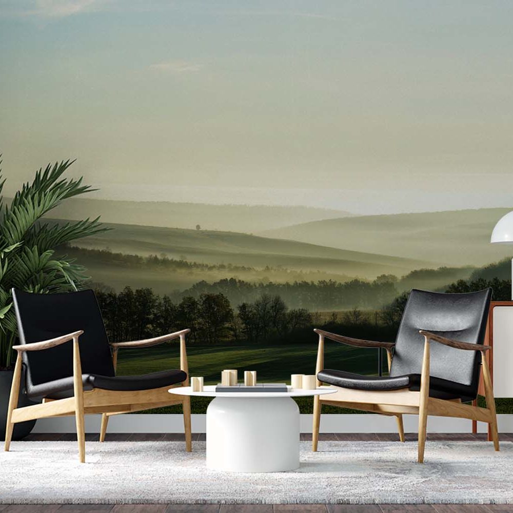 Alternative view of Sereen Groen Natuur Behang