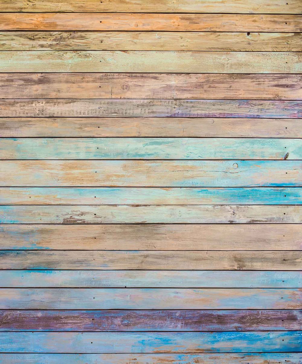 Hout Behang – Blauw-Groen-Paarse Tinten