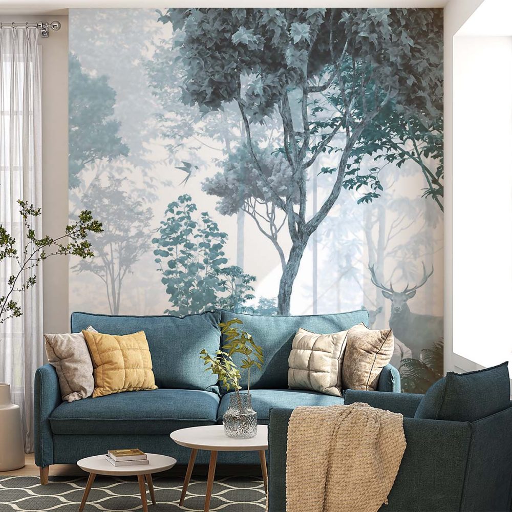 Alternative view of Betoverend Natuur Behang: Serene Wildernis