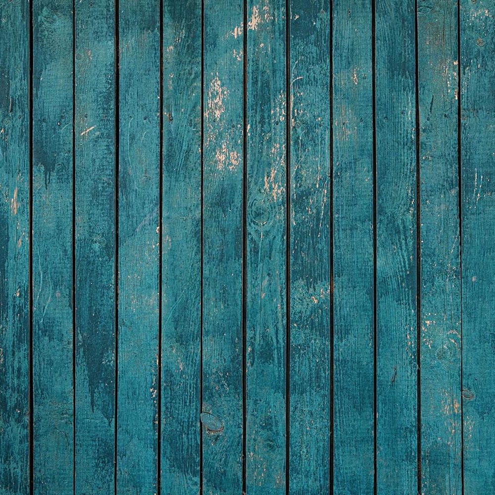 Blauw Hout Behang