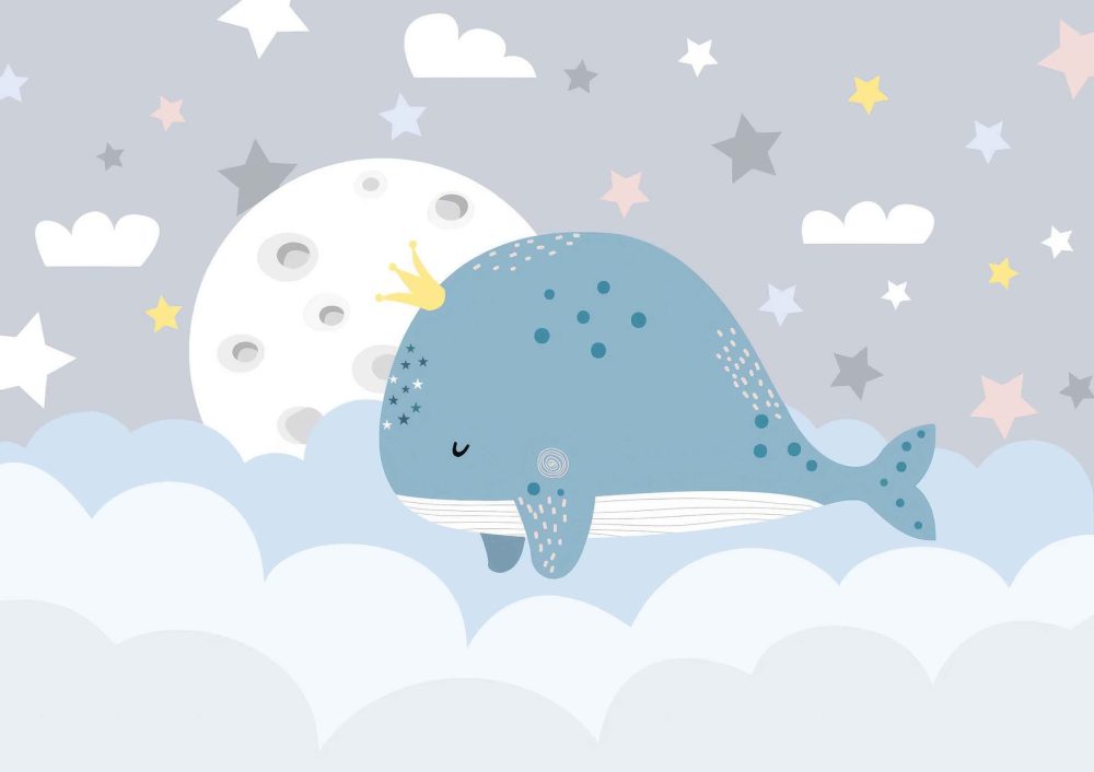 Walvis ruimte behang