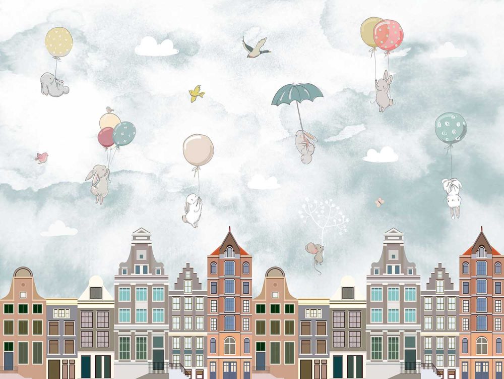 Avontuurlijk Wereldkaart Kinderkamer Behang