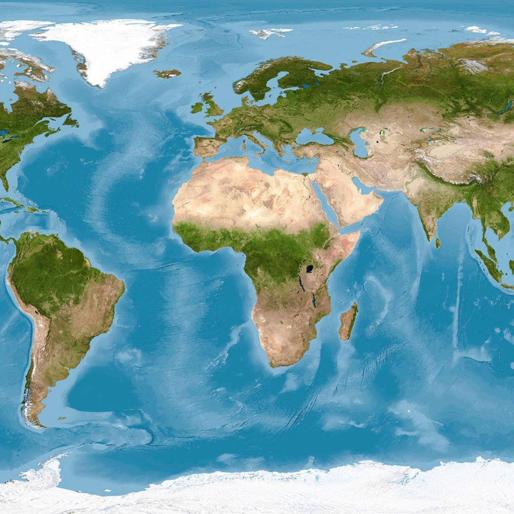 Moderne Wereldkaart Interieurbehang
