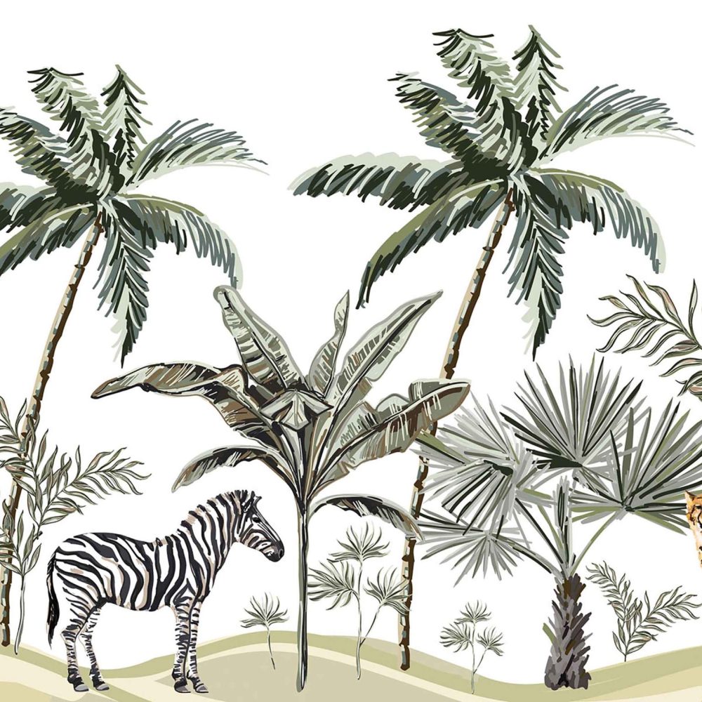 Avontuurlijke Safari Kinderkamer Behang