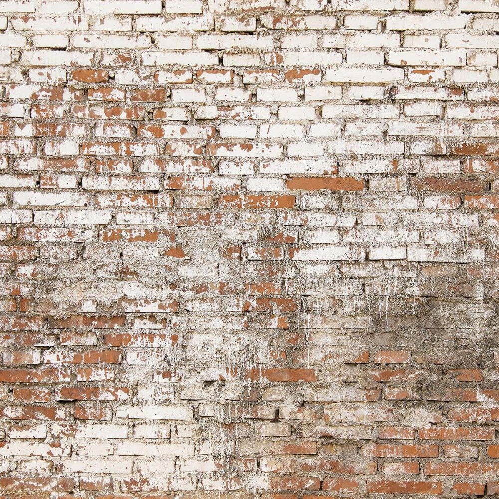 Industrieel Behang Rode Baksteen Wit