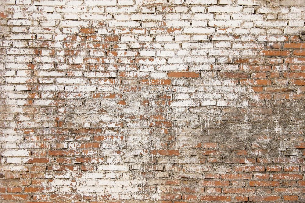 Industrieel Behang Rode Baksteen Wit