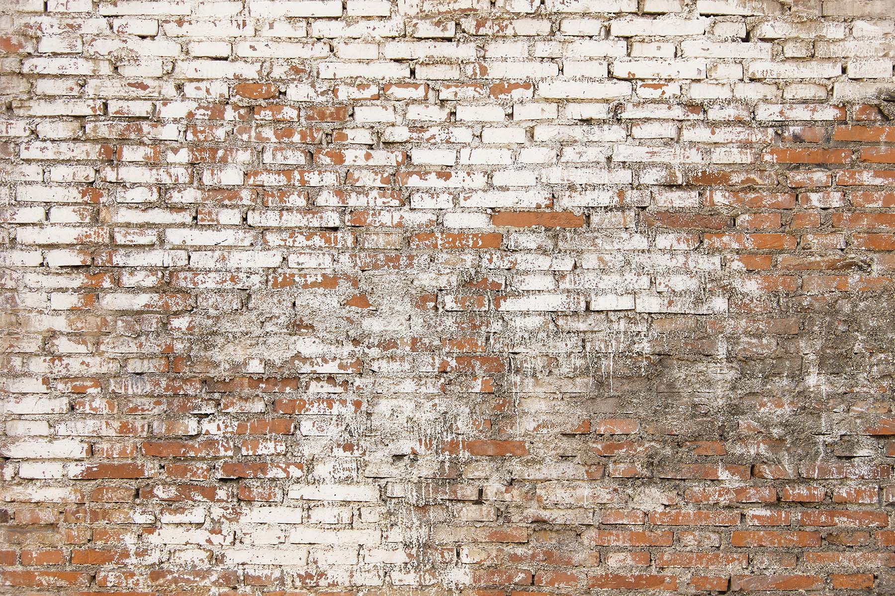 Industrieel Behang Rode Baksteen Wit