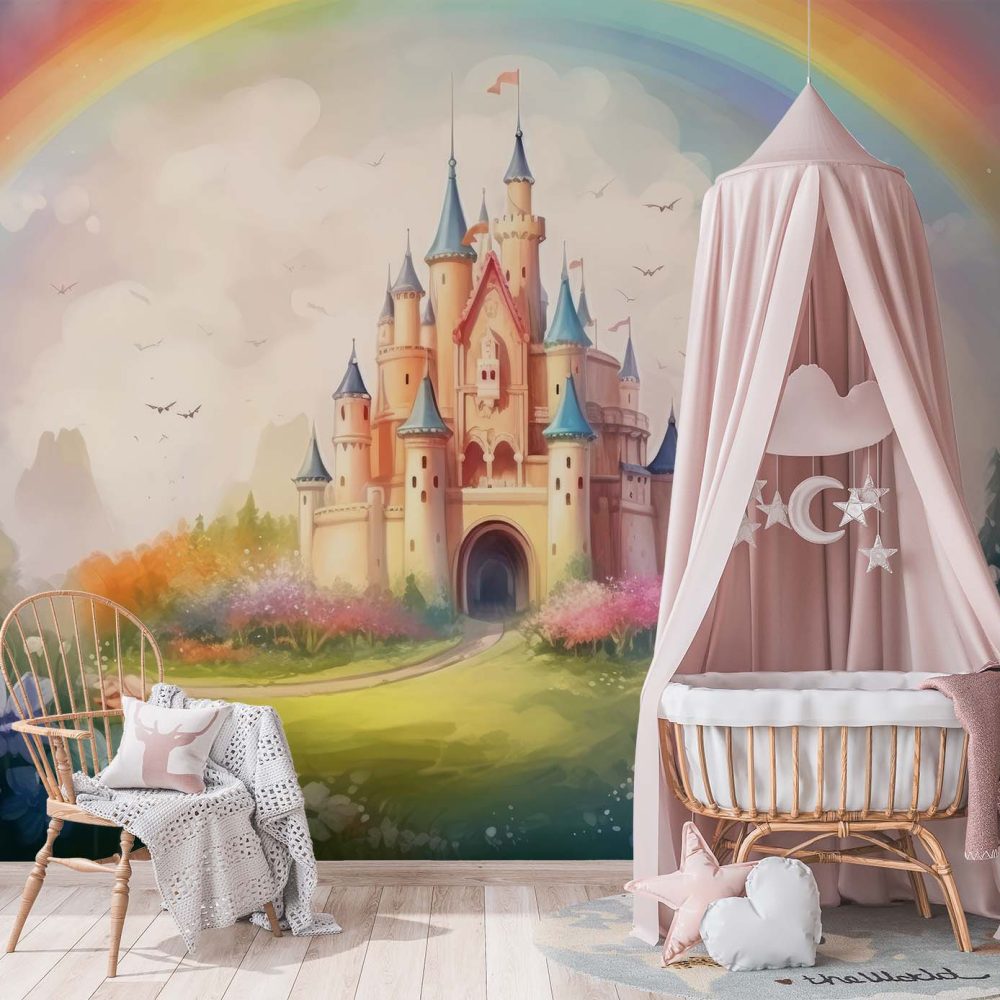 Alternative view of Betoverend Princess Sprookjeskasteel Behang