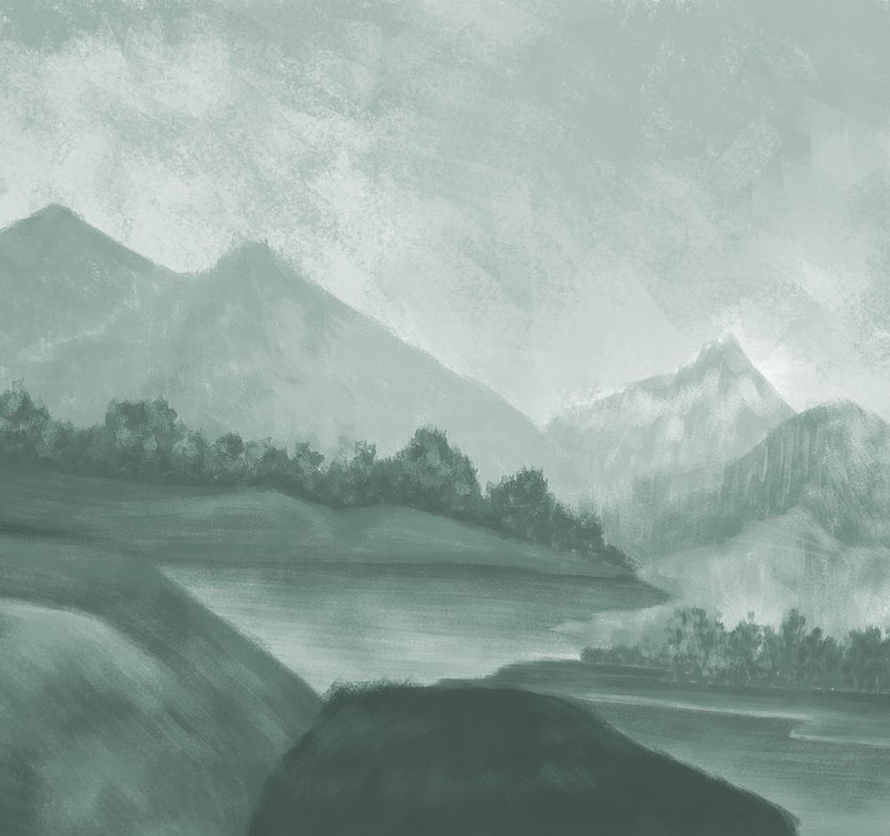 Berglandschap Natuur Behang