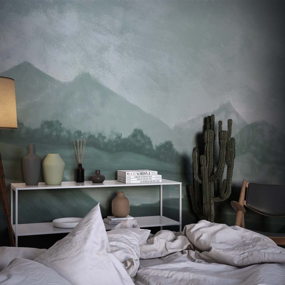 Alternative view of Berglandschap Natuur Behang