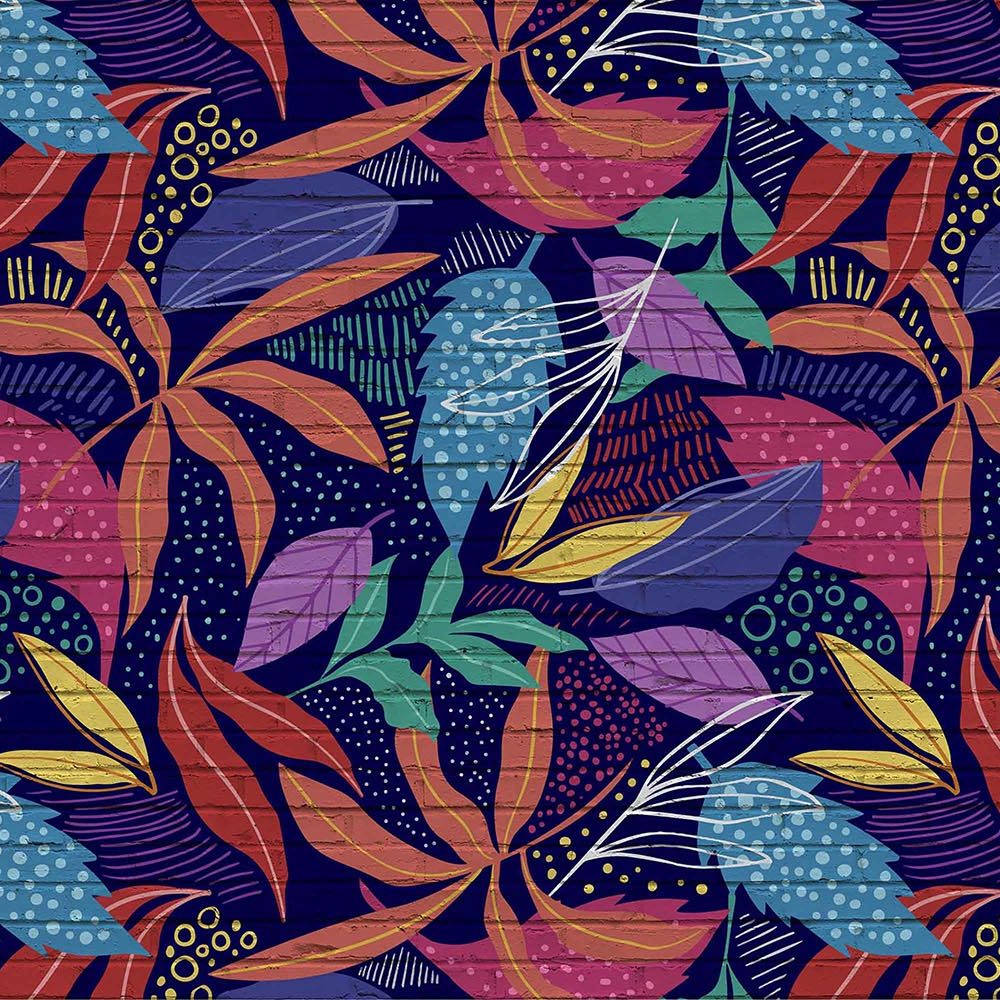 Graffiti Behang Levendige Bloemen