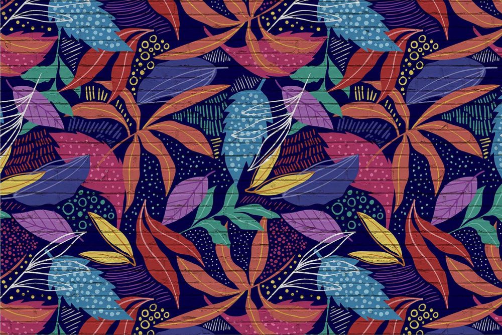 Graffiti Behang Levendige Bloemen