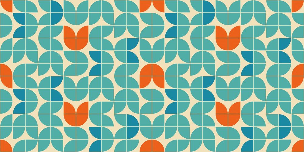 Retro patroon behang