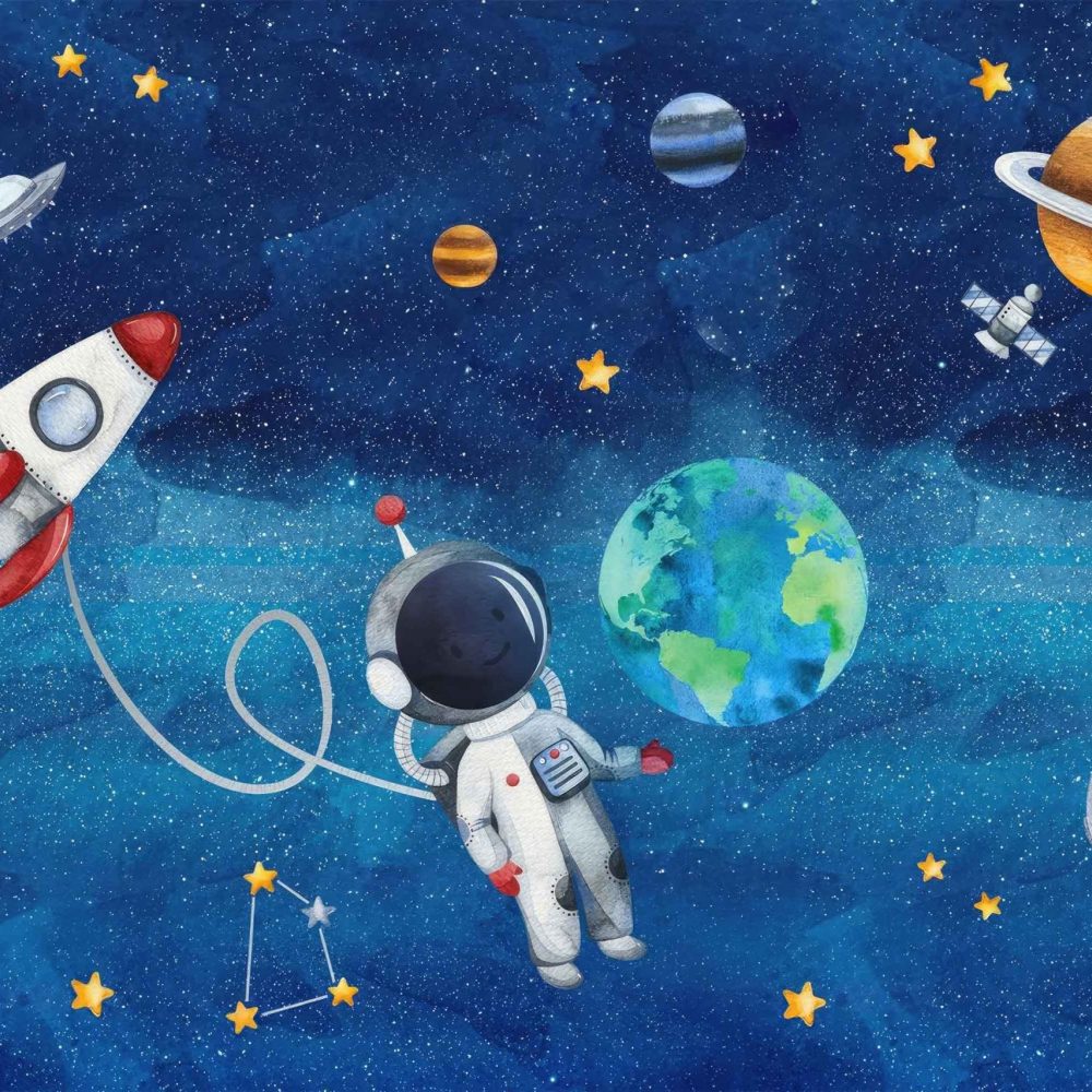 Kosmisch Avontuur Kinderbehang
