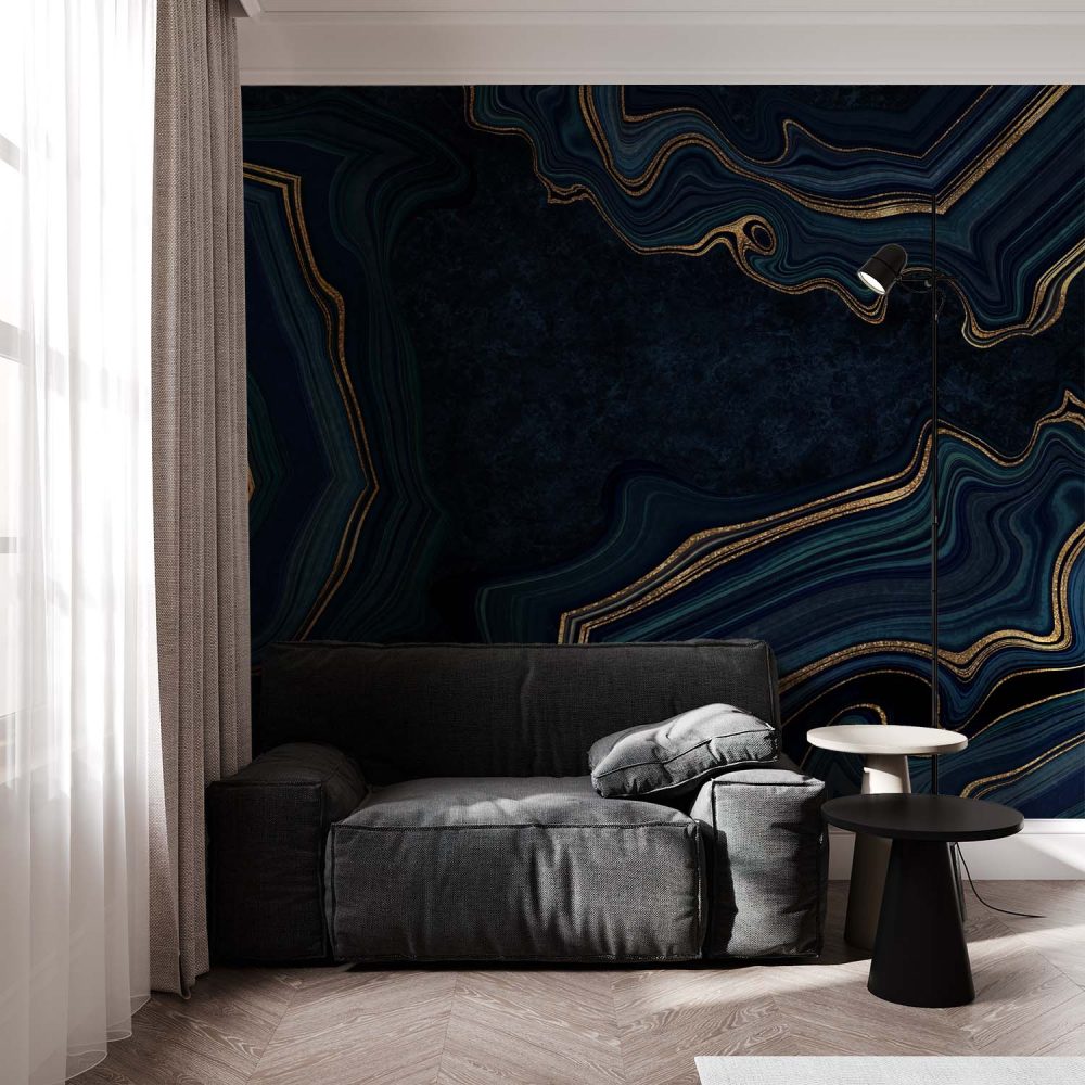 Alternative view of Groen Marmer Behang.