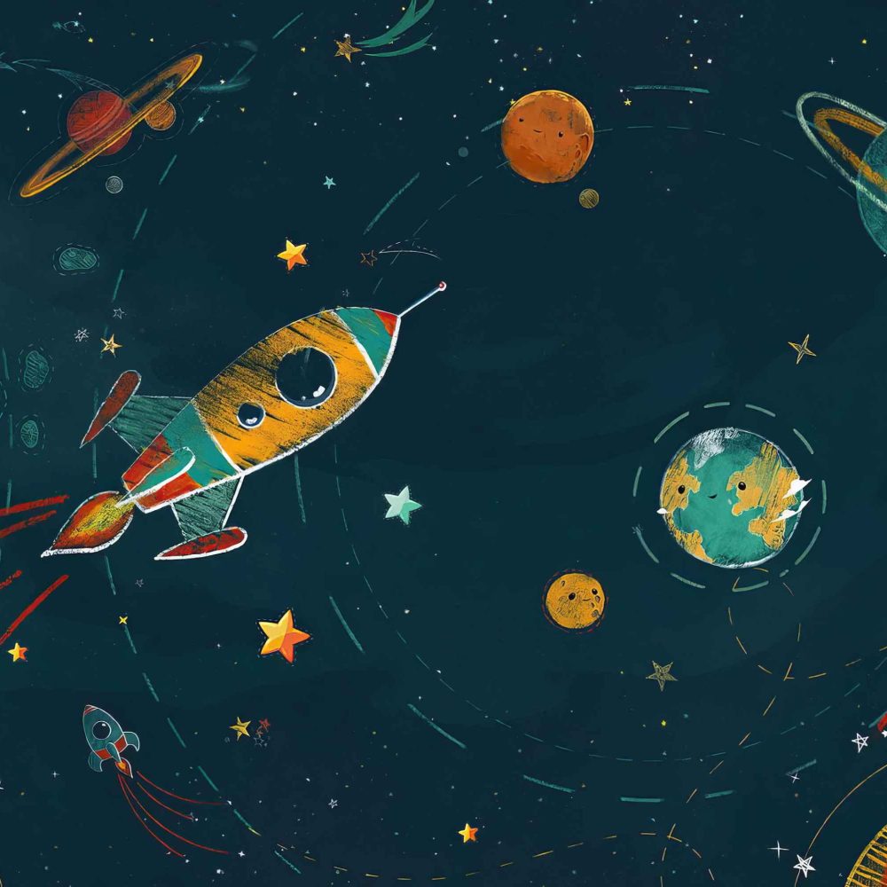 Kinderkamer Ruimte Avontuur Behang