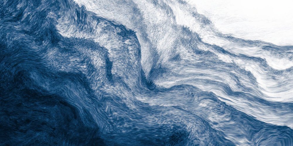 Oceaan Dynamiek Waterverf Behang