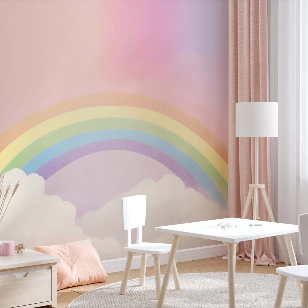 Alternative view of Betoverend Regenboog Kinderbehang