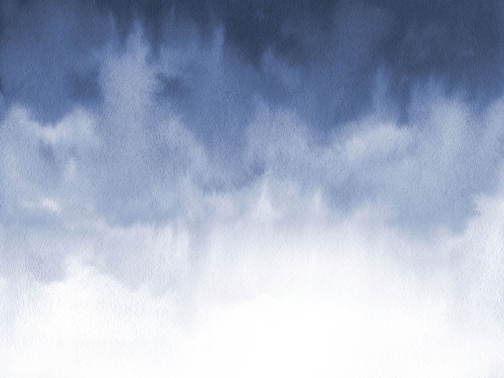 Azure Sky Waterverf Behang