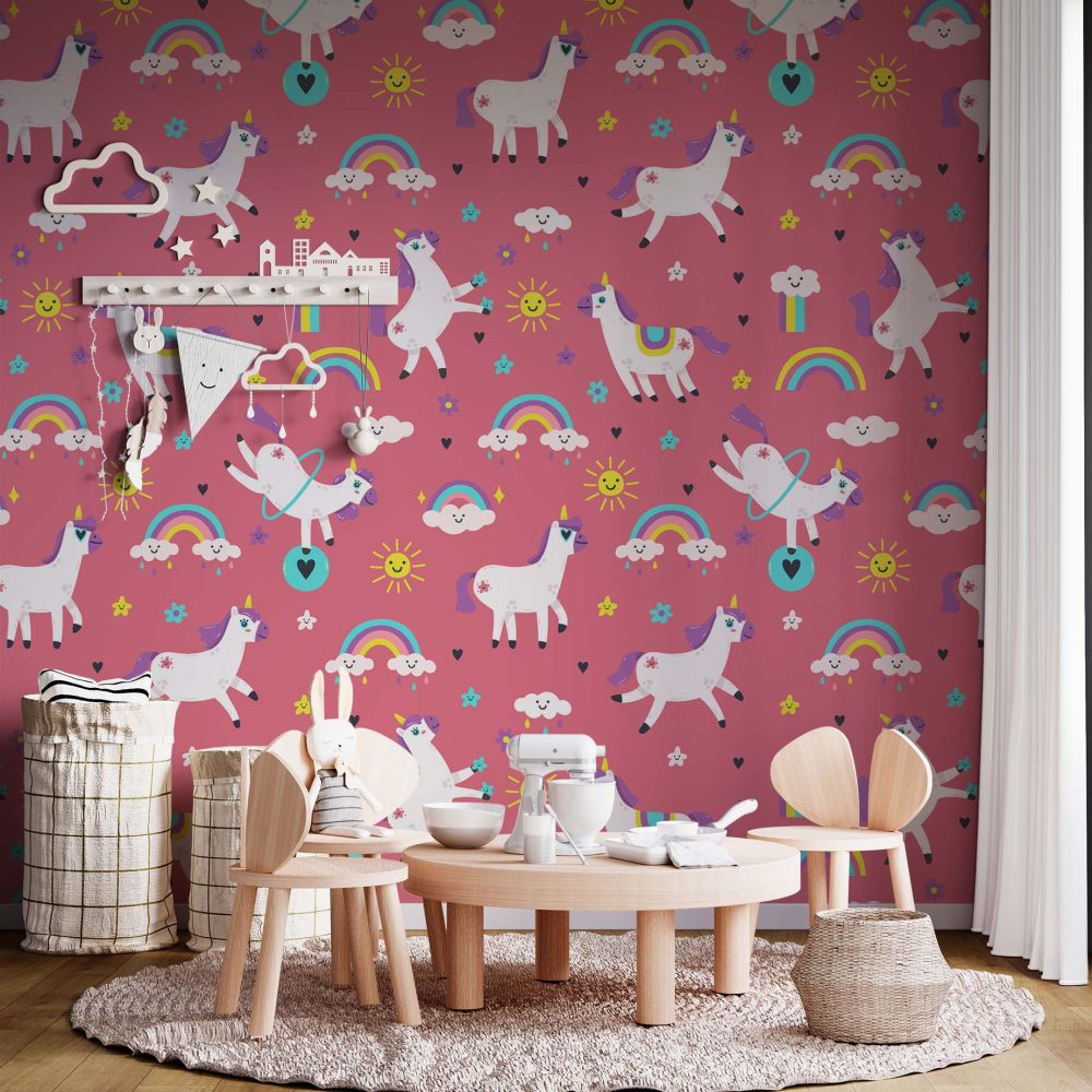 Alternative view of Magisch Regenboog Kinderbehang