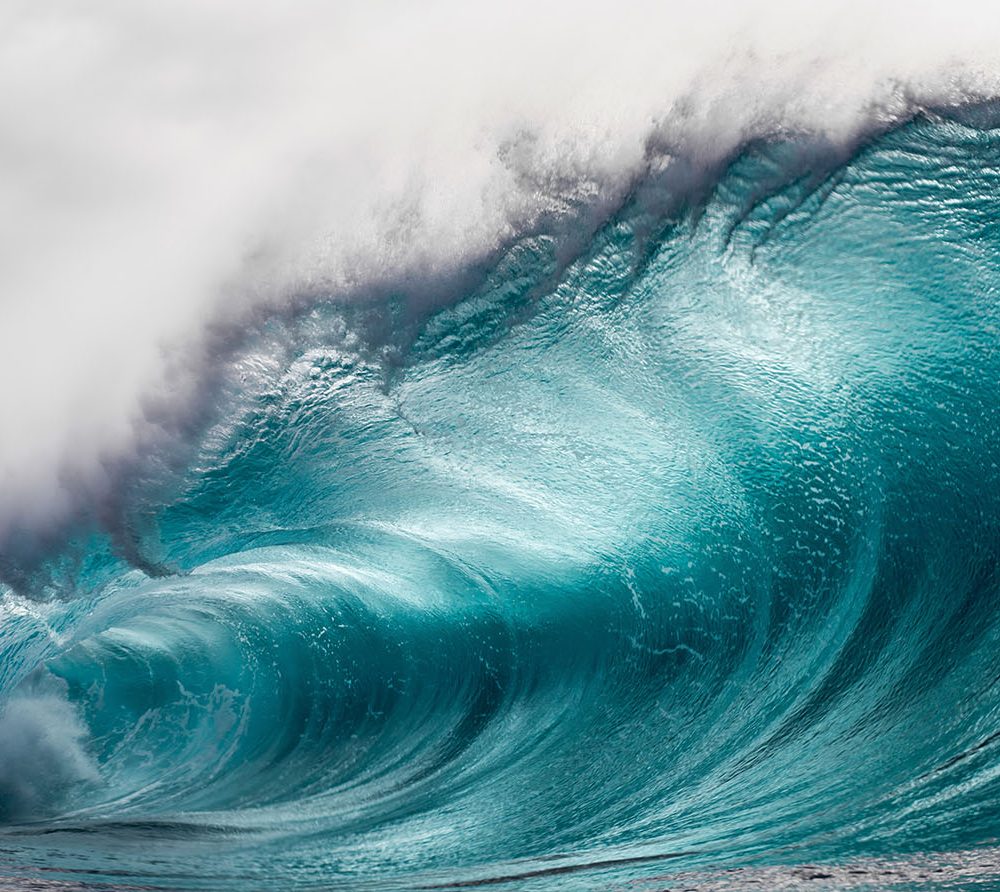 Blauwe Golven Natuur Behang