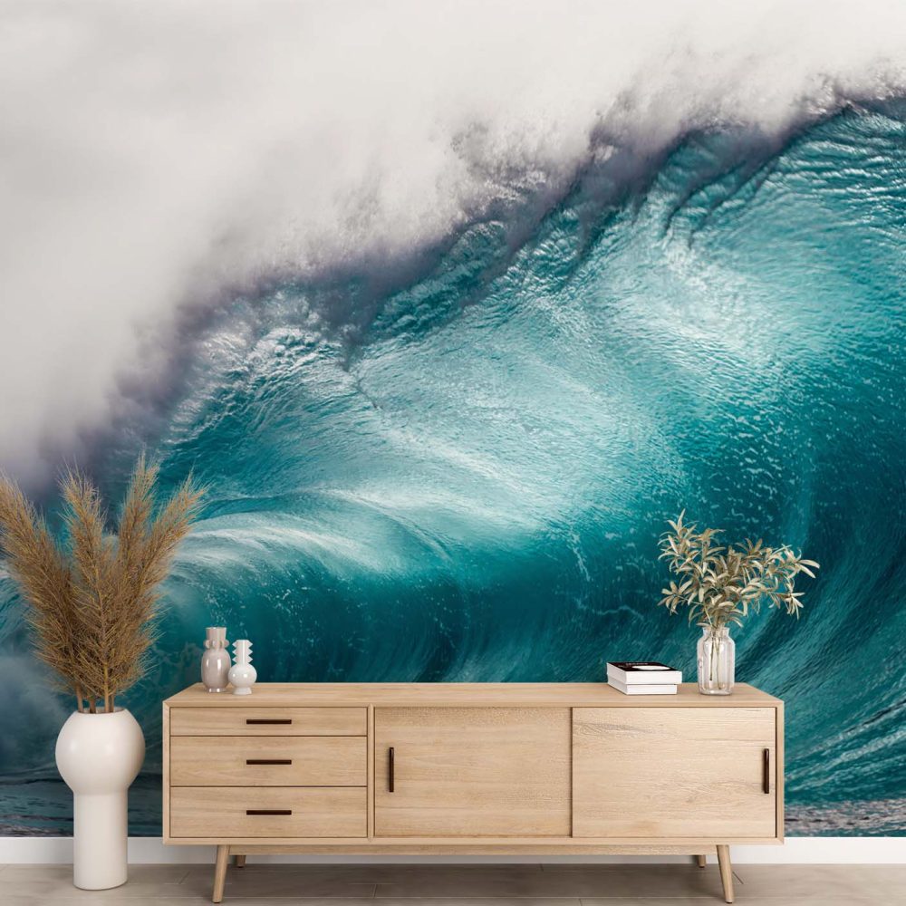 Alternative view of Blauwe Golven Natuur Behang