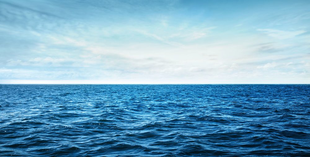 Azuurblauwe Oceaan Natuur Behang