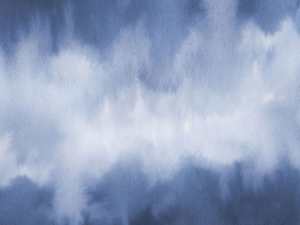 Wolkenhemel Waterverf Behang