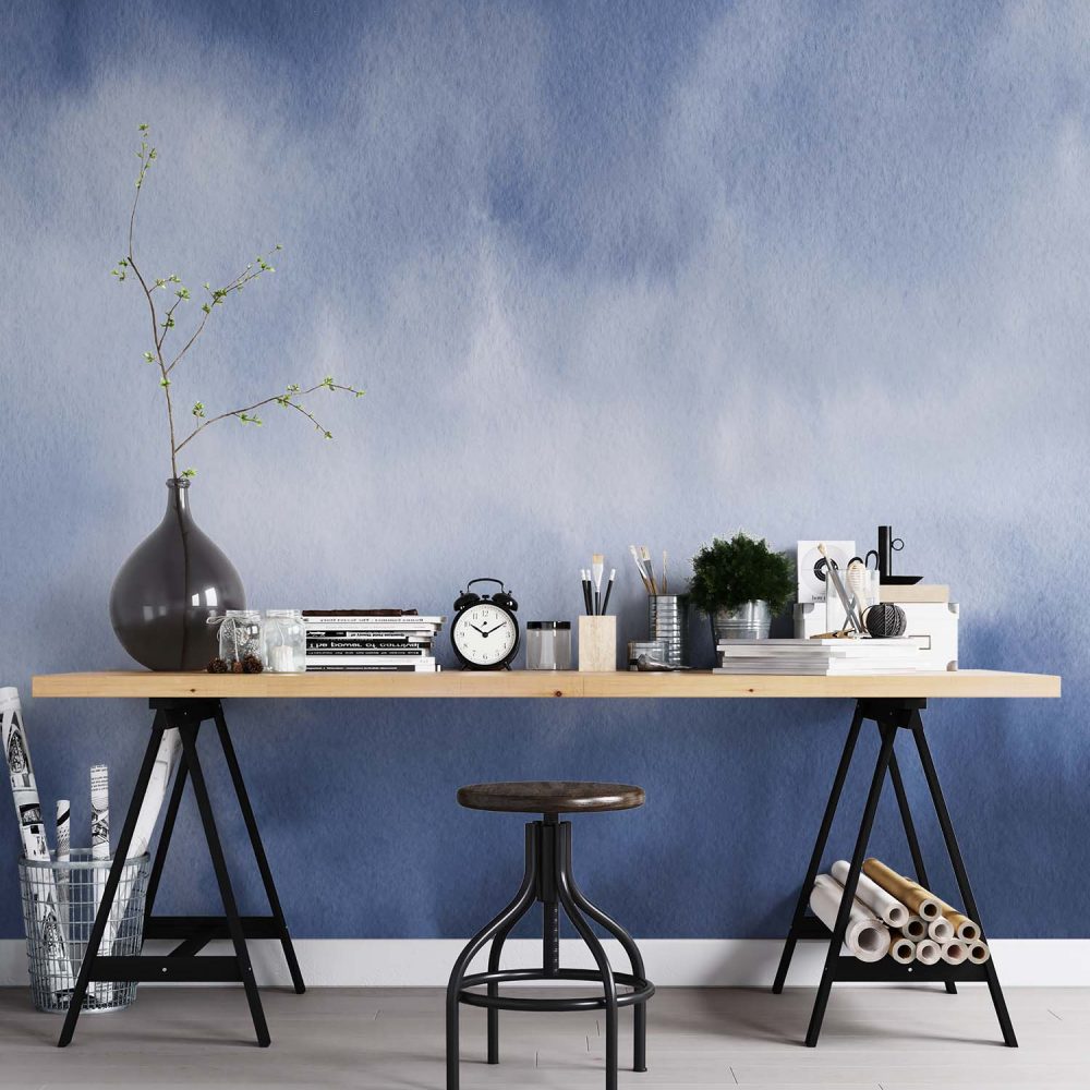 Alternative view of Wolkenhemel Waterverf Behang