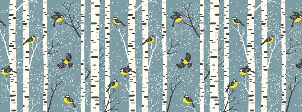 Betoverend Winterlandschap Dierenbehang