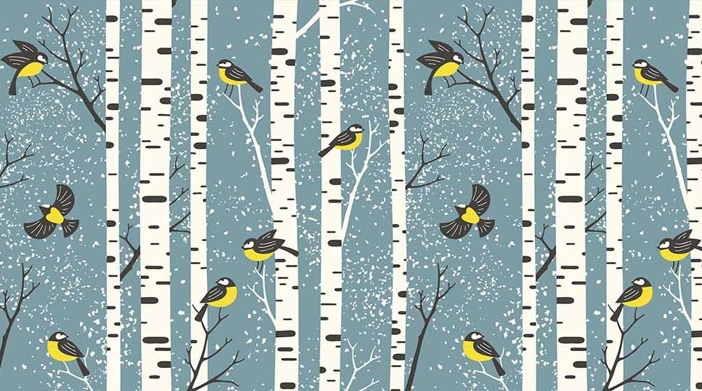 Betoverend Winterlandschap Dierenbehang