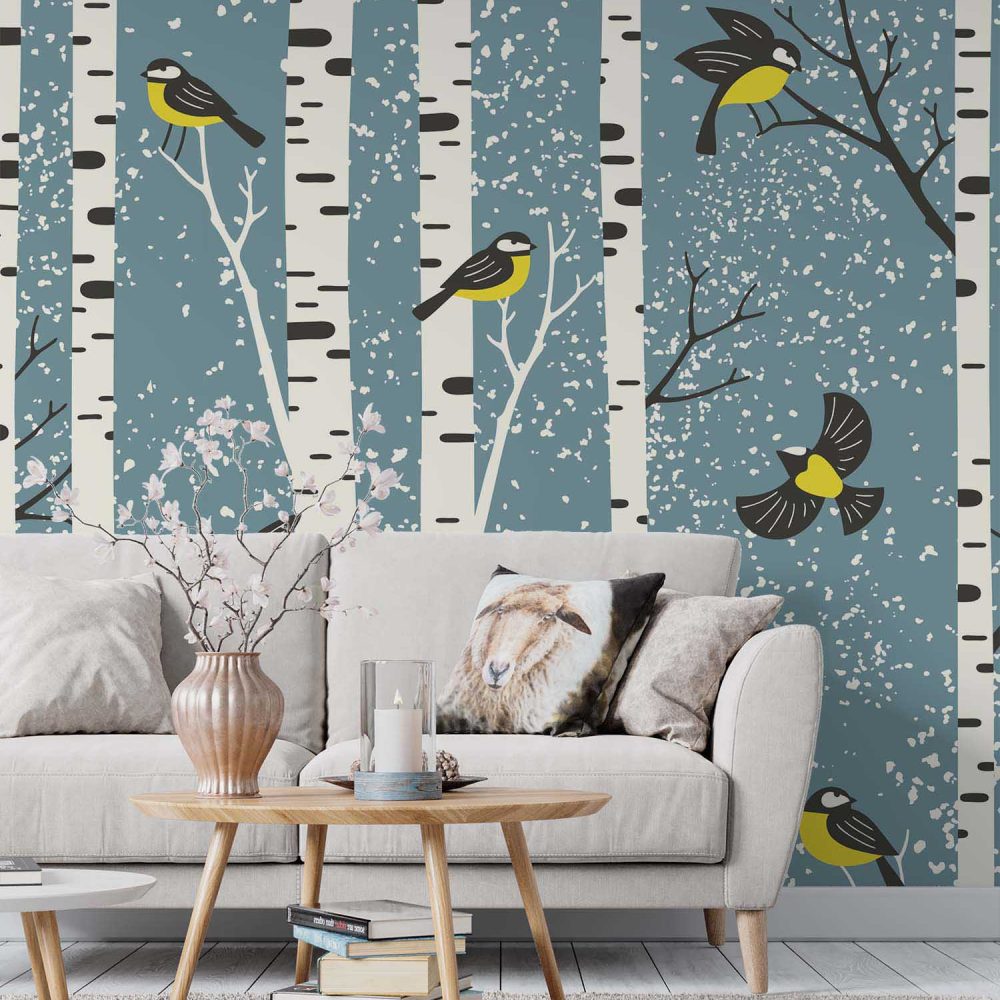 Alternative view of Betoverend Winterlandschap Dierenbehang