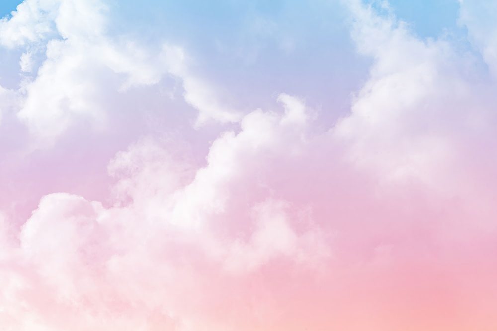 Dromerige Natuur Behang Roze-Blauw