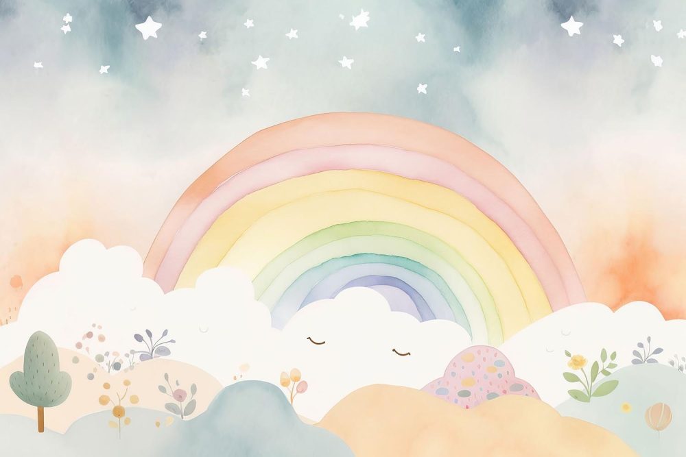 Magisch Regenboog Kinderkamer Behang