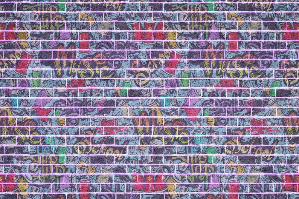 Expressief Graffiti Behang Multicolor