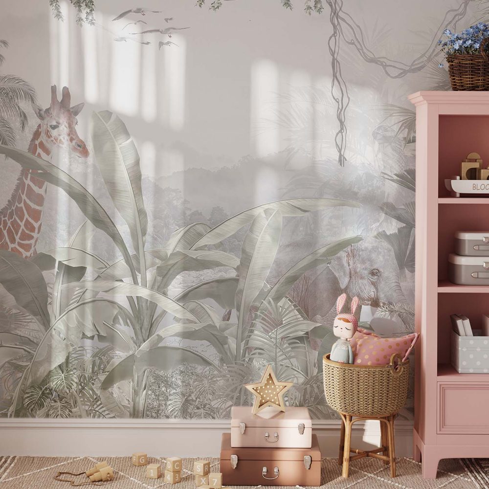 Alternative view of Avontuurlijke Jungle Kinderkamer Behang