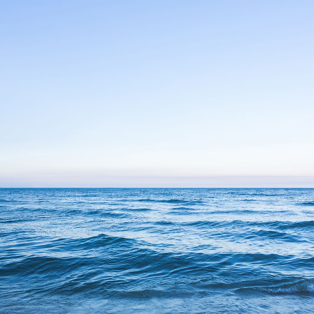 Betoverend Blauwe Zee Natuur Behang