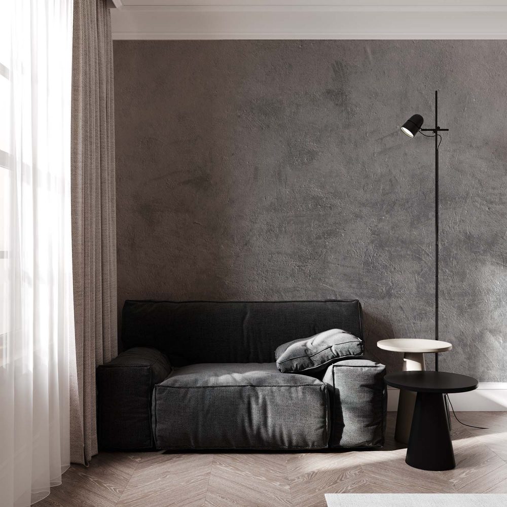 Alternative view of Grijs Cement Industrieel Behang