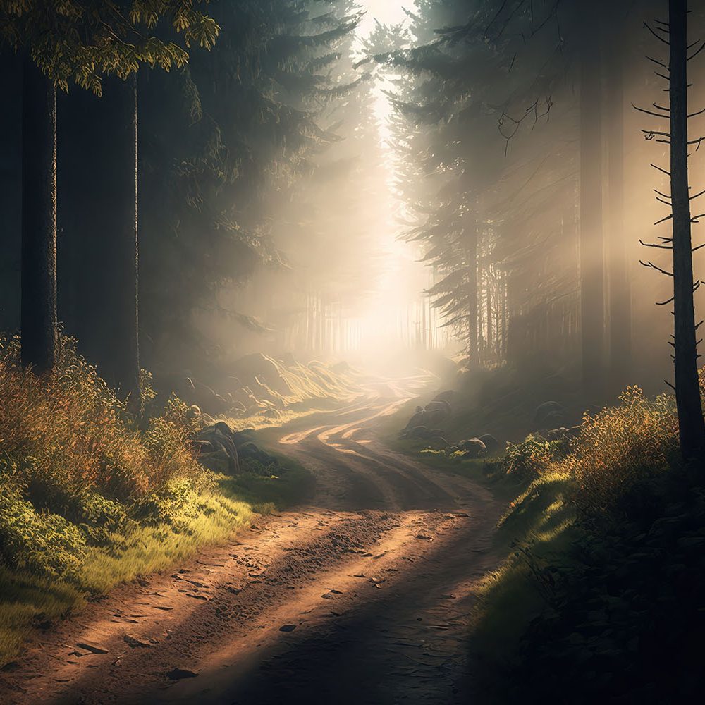 Gouden Ochtendzon Natuur Behang