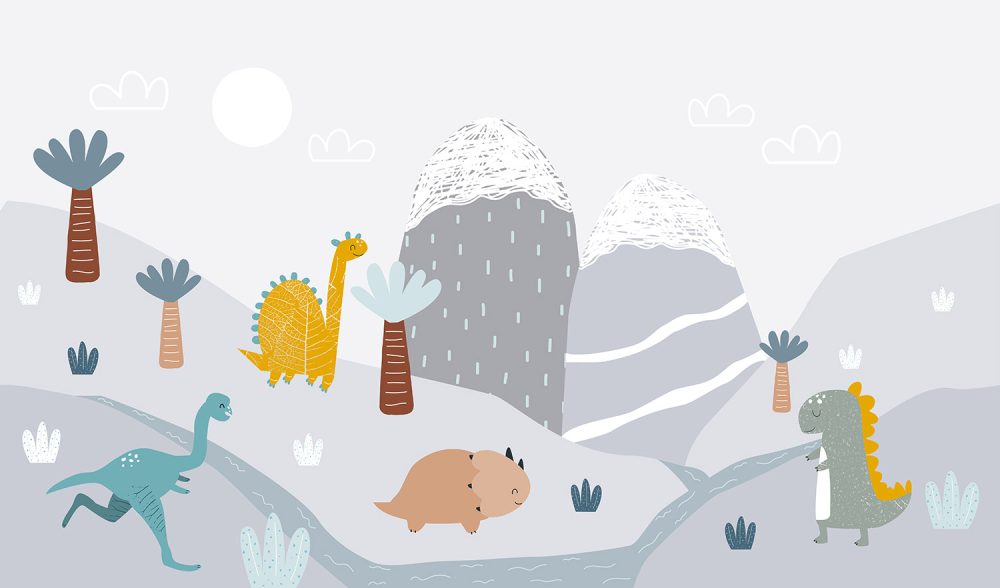 Dinosaurus Avontuur Kinderkamer Behang