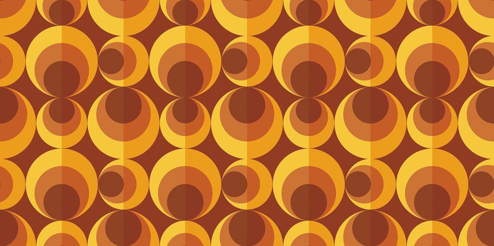 Verbluffend Dynamisch Retro Cirkel Behang