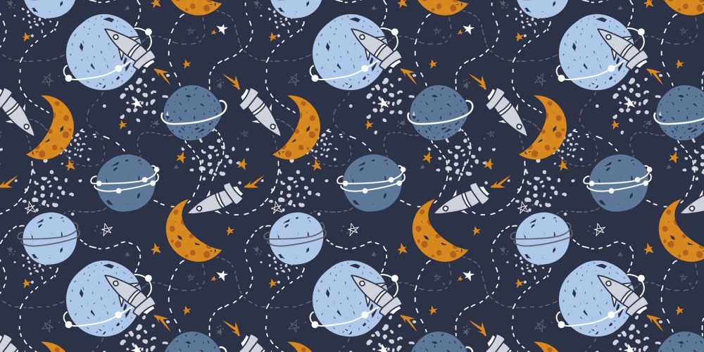 Avontuurlijke Sterrenhemel Kinderbehang